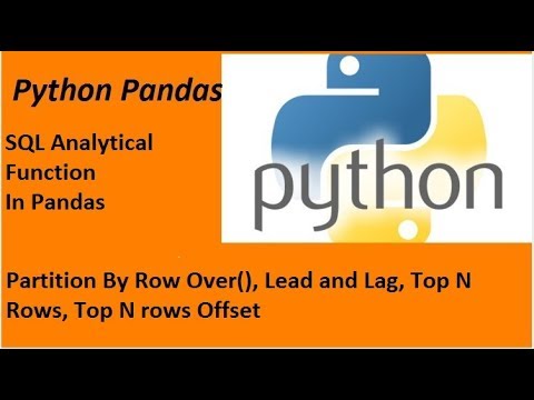 Sql Analytical Function In Pandas: Partition BY, Row...