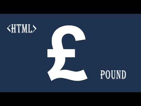 HTML pound symbol currency