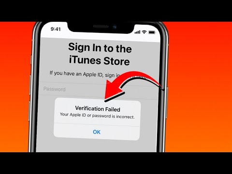 How to fix verification failed apple id or password is...