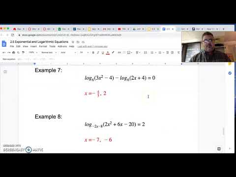 Solving Logarithmic Equations with Desmos