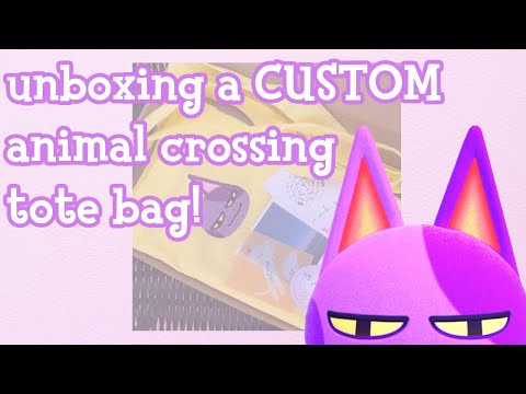 Unboxing a custom ANIMAL CROSSING TOTE BAG! | bob...
