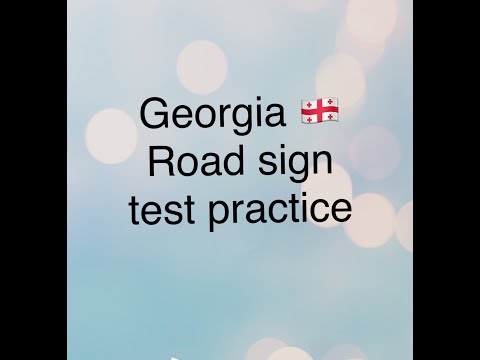 Georgia DDS road signs test practice