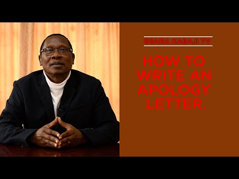 KCSE ENGLISH: HOW TO WRITE AN APOLOGY LETTER.