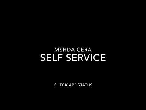 MSHDA CERA Training Self Service Check App Status