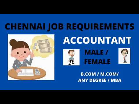 chennai accountant job requirements/ 2021/Any degre...