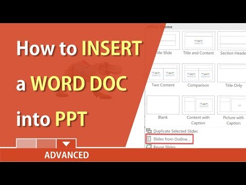 Insert a Word Document into a PowerPoint presentation...