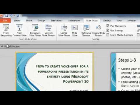 How to create voice-over narration for your PowerPoint...