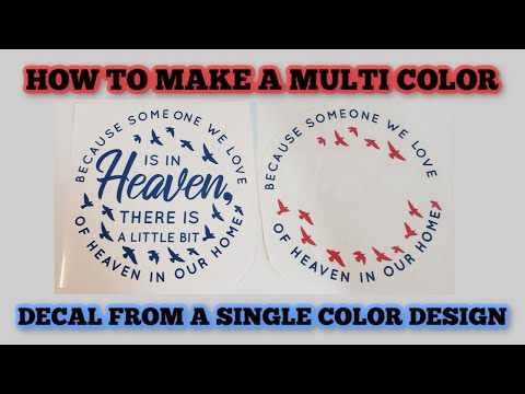 How to make a multi colored vinyl decal - From a...