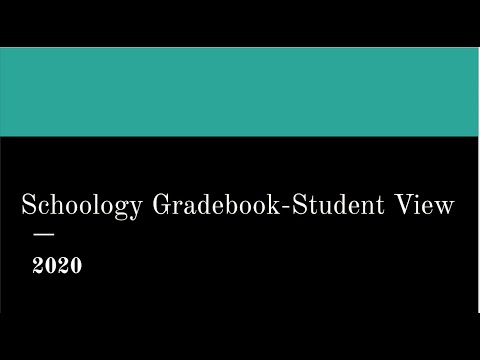 Schoology Student View Grade Report
