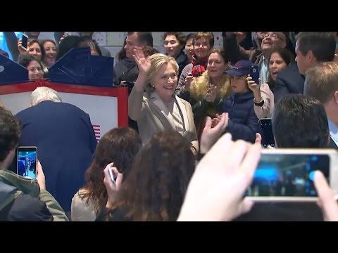 Hillary Clinton and Donald Trump Cast Their Vote In...