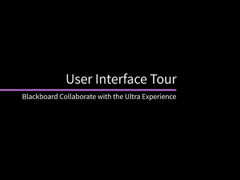 Blackboard Collaborate User Interface Tour