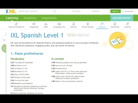 IXL Spanish: Personalized world language learning