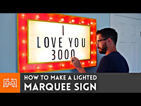 How to Make a Lighted Marquee Sign for Avengers:...
