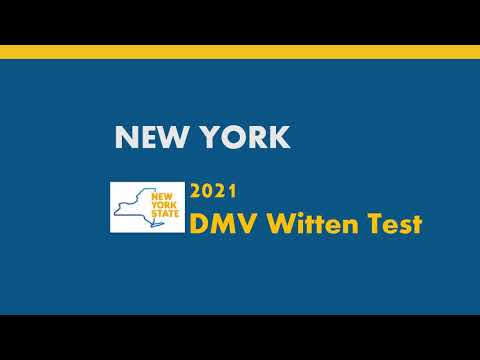 NEW YORK DMV WRITTEN Test 2021 (20 Questions with...