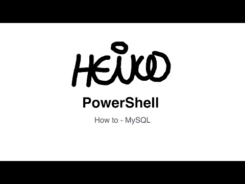 Windows PowerShell - How to - MySQL