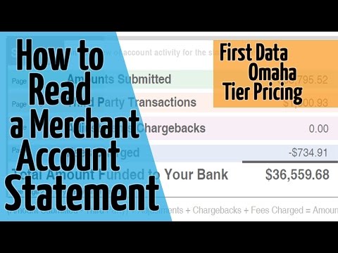 How To Read A Merchant Account Statement - First Data...