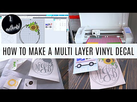 How to Make a Multi Color Vinyl Decal | Layering Vinyl...