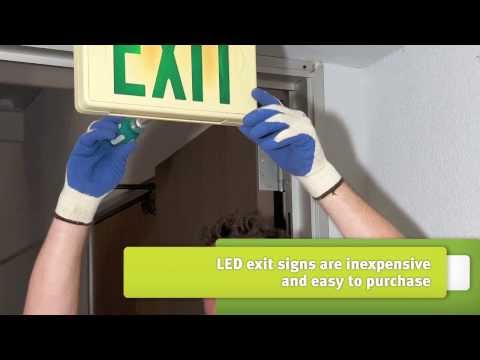 Install LED Exit Signs