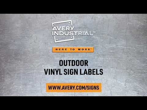 Avery Industrial Outdoor Vinyl Sign Labels