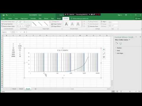 MS EXCEL CLASS 9 . HOW TO SEMI-LOG GRAPH PLOT BY MS...