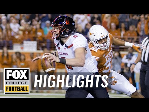 Texas vs Texas Tech | Highlights | FOX COLLEGE FOOTBALL