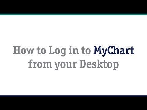 How to Log in to MyChart from your Desktop