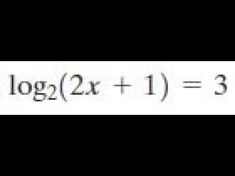 log2(2x 1) = 3