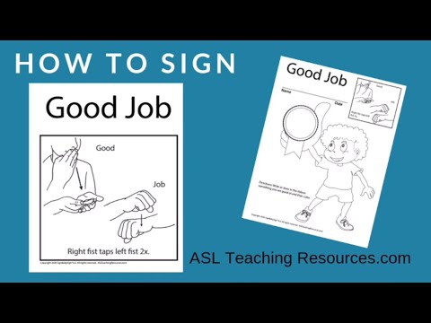 Learn How to Sign the Word Good Job