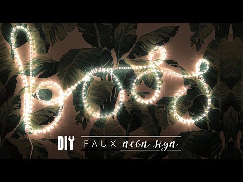DIY Cheap and Easy Faux Neon Sign