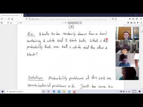 F20 Probability Lecture 9: Samples Spaces Having...