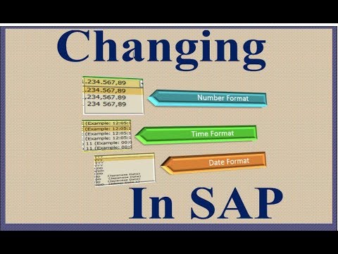 Changing Number, Date, and Time Format in SAP