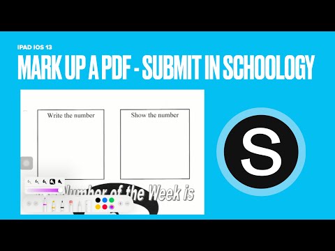 Mark Up PDF on an iPad for Schoology- student view