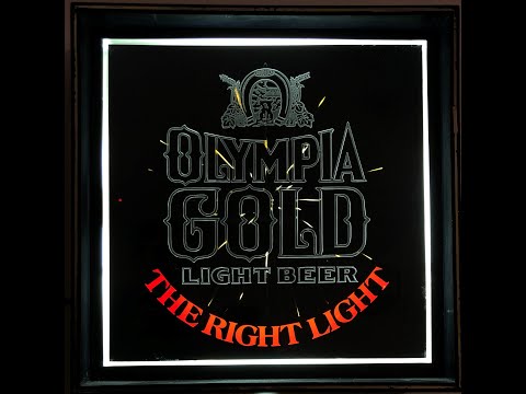 1982 Olympia Gold light Beer, The Right Light,...