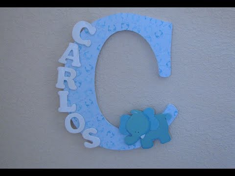 DIY | HOW TO Decorate Wooden Letter - Nursery Decor
