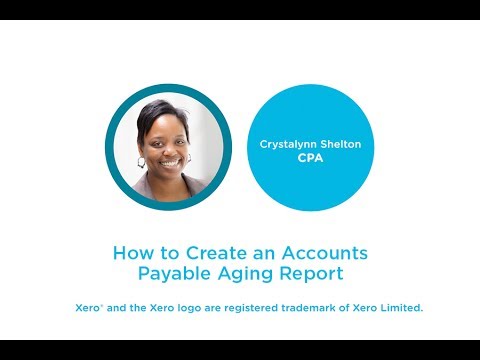 How to Create an Accounts Payable Aging Report in Xero
