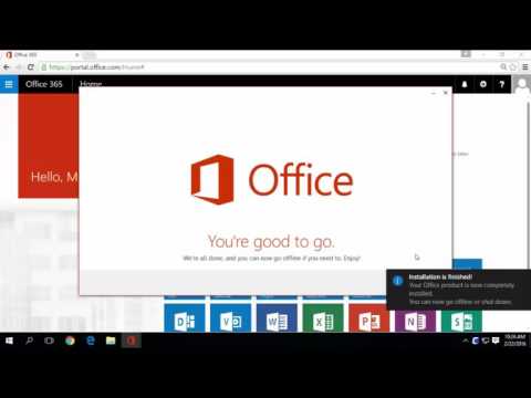 Installing the Microsoft Office Apps with Office 365