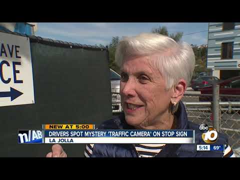 Drivers spot mystery 'traffic camera' on stop sign