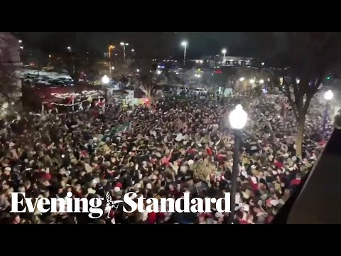 Huge crowds flood Alabama streets after football win...