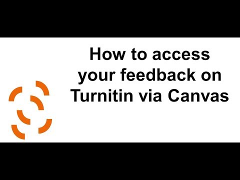 How to access your feedback on Turnitin via Canvas