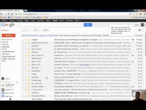 How To Remove Gmail Tabs and Get Your Old Gmail Inbox...