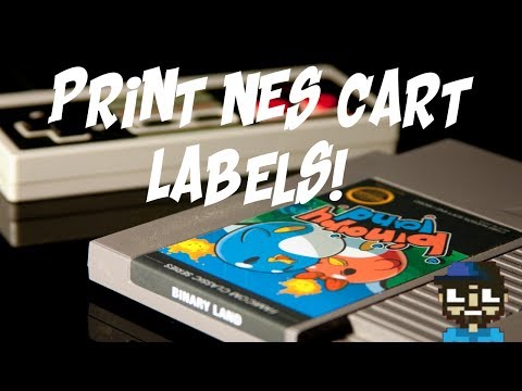 HOW TO MAKE NES LABELS - REPRODUCTION OR PI CARTS