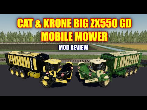 Cat & Krone Big ZX550 GD Mobile Mower Mod Review...