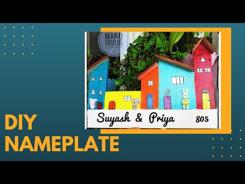 How To Make Modern Wooden Name Plate at Home/DIY...