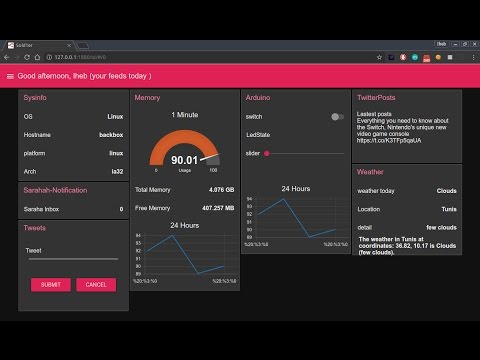 Node-Red Dashboard demo :Make a user interface