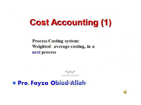 e2- Cost Accounting (1)- lecture 4