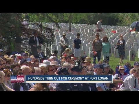 Hundreds gather for Memorial Day at Fort Logan