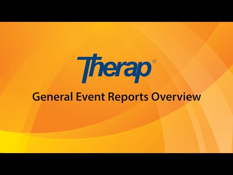 Video - General Event Reports Overview