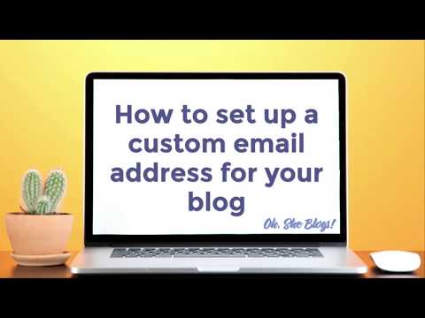 How to set up a custom email address for your blog