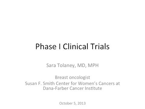 Phase I Clinical Trials Overview | Dana-Farber Cancer...