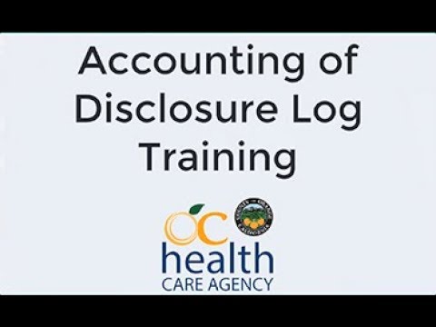 Accounting of Disclosures Log Completion